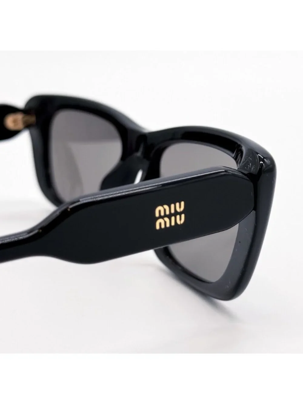 New Miu Miu MUB12S 16K80Q Black Cat Eye Sunglasses SMU B12